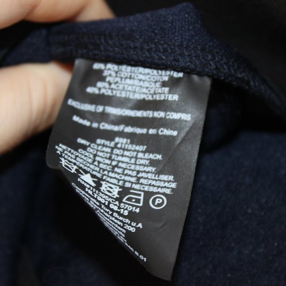 TORY BURCH Navy Blue and Black Quilted Jaquard XS - Picture 7 of 12